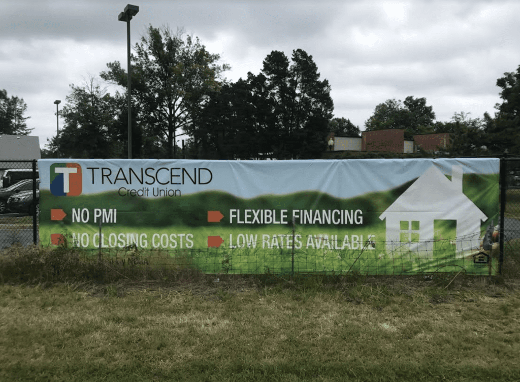 Customized Banner Sign for Transcend Credit Union
